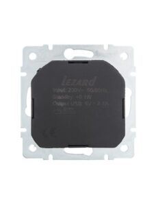 Розетка 1-м СП Vesna с заземл. с заряд. устройством USB механизм крем. LEZARD 742-0388-181 — изображение 4