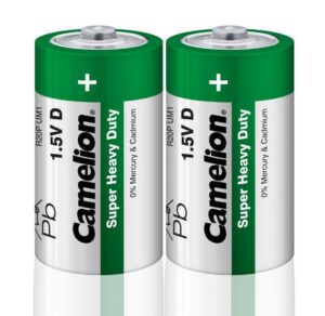 Элемент питания солевой D/R20 R20P-SP2G 1.5В SR-2 (уп.2шт) Camelion 1662 — изображение 2