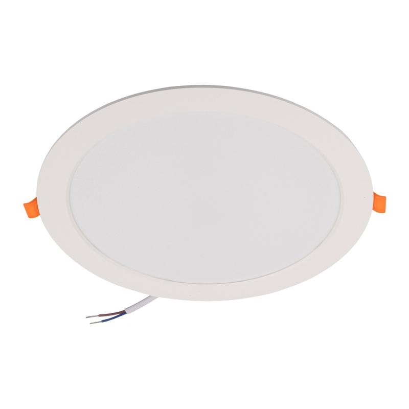 1675093.jpg Светильник светодиодный PLED DL7 WH Downlight 24Вт 4000К 220х26мм IP54 ДВО встраив. Pro JazzWay 5042568 — изображение 1