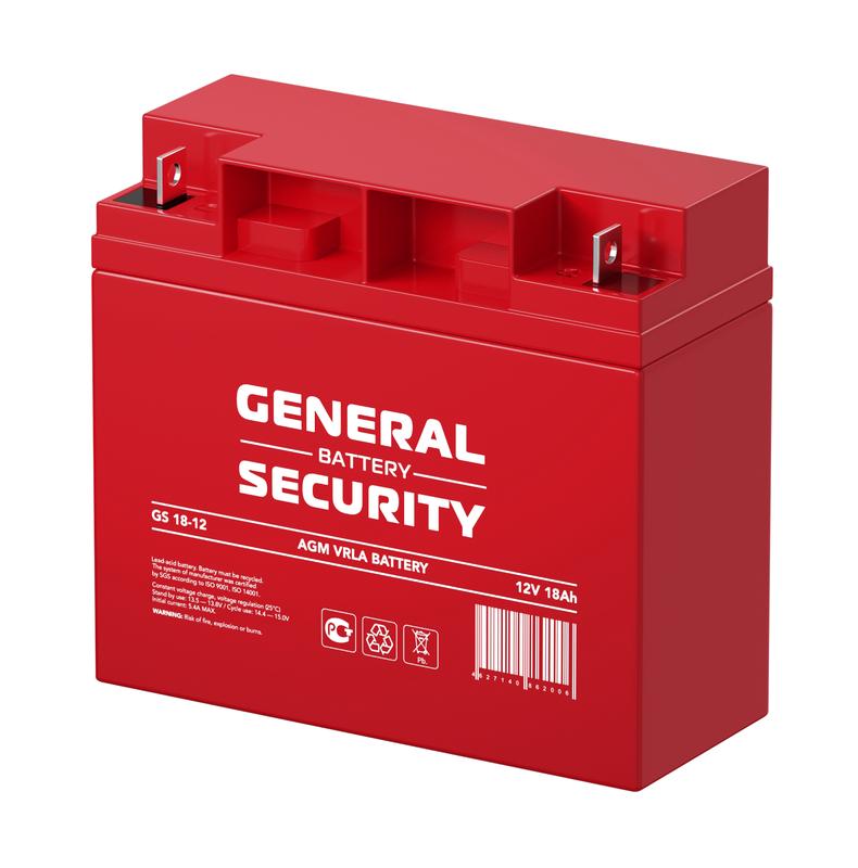 1688120.jpg Аккумулятор 12В 18А.ч General Security GS18-12 — изображение 1