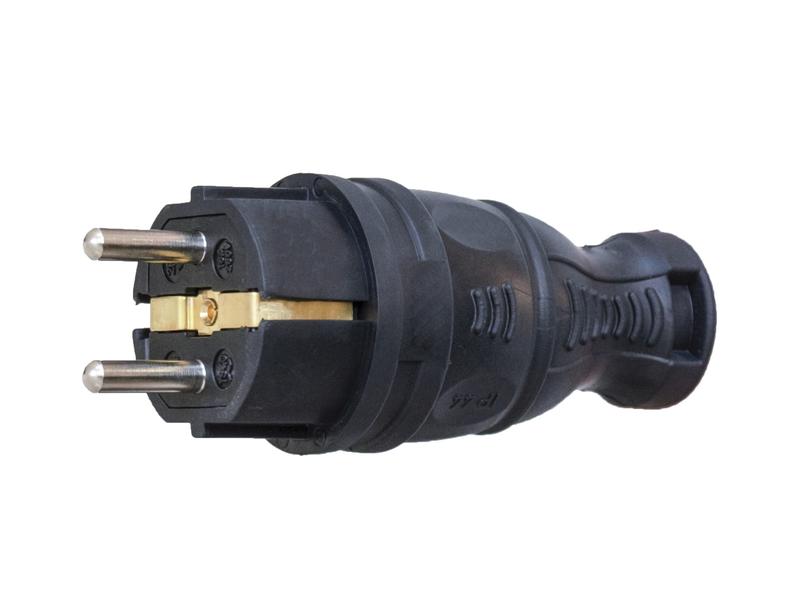 1701082.jpg Вилка прямая 16А с заземл. каучук TOKOV ELECTRIC TKE-C05-KV-Z — изображение 1