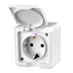 Розетка 1-м ОП Dita 16А IP54 250В с заземл. с крышкой бел. TOKOV ELECTRIC TKL-DT-R1Z-C01-IP54 — изображение 2