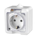 Розетка 1-м ОП Dita 16А IP54 250В с заземл. с прозр. крышкой бел. TOKOV ELECTRIC TKL-DT-R1Z-C01T-IP54 — изображение 2