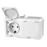 Розетка 2-м ОП Dita 16А IP54 250В с заземл. с крышкой бел. TOKOV ELECTRIC TKL-DT-R2Z-C01-IP54 — изображение 2
