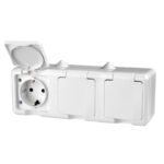 Розетка 3-м ОП Dita 16А IP54 250В с заземл. с крышкой бел. TOKOV ELECTRIC TKL-DT-R3Z-C01-IP54 — изображение 2