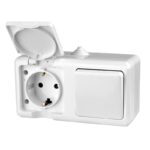 Блок ОП Dita (розетка 16А 250В с заземл. + 1-кл. выкл. 10А) IP54 бел. TOKOV ELECTRIC TKL-DT-V1RZ-C01-IP54 — изображение 2