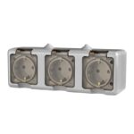 Розетка 3-м ОП Dita 16А IP54 250В с заземл. с прозр. крышкой сер.TOKOV ELECTRIC TKL-DT-R3Z-C06T-IP54 — изображение 2