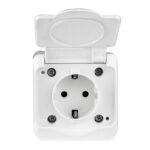 Розетка 1-м ОП Nix 16А IP54 250В с заземл. с крышкой бел. TOKOV ELECTRIC TKE-NX-R1Z-C01-IP54 — изображение 3