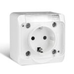 Розетка 1-м ОП Nix 16А IP54 250В с заземл. с прозр. крышкой бел. TOKOV ELECTRIC TKE-NX-R1Z-C01T-IP54 — изображение 3