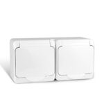 Розетка 2-м ОП Nix 16А IP54 250В с заземл. с крышкой бел. TOKOV ELECTRIC TKE-NX-R2Z-C01-IP54 — изображение 3