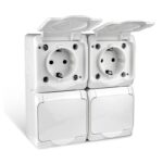 Розетка 4-м ОП Nix 16А IP54 250В с заземл. с крышкой бел. TOKOV ELECTRIC TKE-NX-R4Z-C01-IP54 — изображение 3