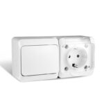 Блок ОП Nix (розетка 16А 250В с заземл. 1-кл. выкл. 10А) IP54 бел. TOKOV ELECTRIC TKE-NX-V1RZ-C01T-IP54 — изображение 2