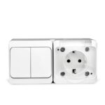 Блок ОП Nix (розетка 16А 250В с заземл. 2-кл. выкл. 10А) IP54 бел. TOKOV ELECTRIC TKE-NX-V2RZ-C01T-IP54 — изображение 2