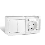 Блок ОП Nix (розетка 16А 250В с заземл. 2-кл. выкл. 10А) IP54 бел. TOKOV ELECTRIC TKE-NX-V2RZ-C01T-IP54 — изображение 4