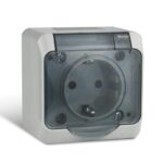 Розетка 1-м ОП Nix 16А IP54 250В с заземл. с прозр. крышкой сер. TOKOV ELECTRIC TKE-NX-R1Z-C06T-IP54 — изображение 4