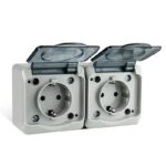 Розетка 2-м ОП Nix 16А IP54 250В с заземл. с прозр. крышкой сер. TOKOV ELECTRIC TKE-NX-R2Z-C06T-IP54 — изображение 5