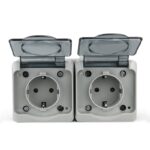 Розетка 2-м ОП Nix 16А IP54 250В с заземл. с прозр. крышкой сер. TOKOV ELECTRIC TKE-NX-R2Z-C06T-IP54 — изображение 3