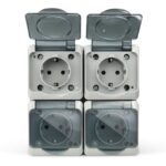 Розетка 4-м ОП Nix 16А IP54 250В с заземл. с прозр. крышкой сер. TOKOV ELECTRIC TKE-NX-R4Z-C06T-IP54 — изображение 5