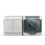 Блок ОП Nix (розетка 16А 250В с заземл. + 2-кл. выкл. 10А) IP54 сер. TOKOV ELECTRIC TKE-NX-V2RZ-C06T-IP54 — изображение 6