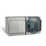 Блок ОП Nix (розетка 16А 250В с заземл. + 2-кл. выкл. 10А) IP54 сер. TOKOV ELECTRIC TKE-NX-V2RZ-C06T-IP54 — изображение 4