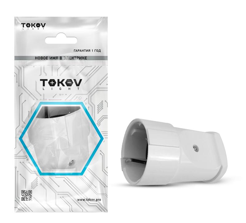 1745037.jpg Розетка переносная 16А 250В с заземл. бел. TOKOV ELECTRIC TKL-STZ-C01 — изображение 1