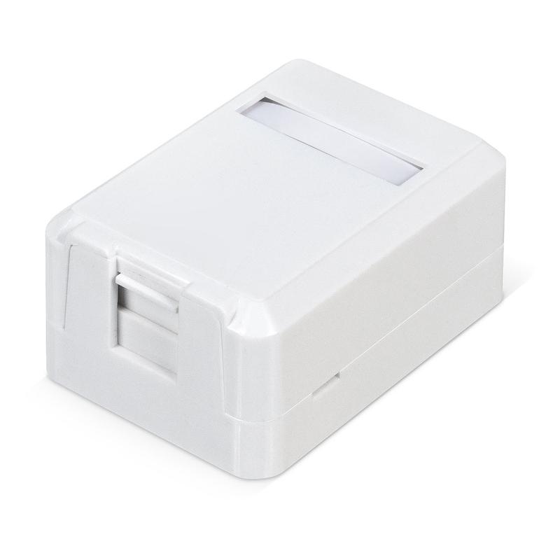 1752144.jpg Корпус настенной розетки для установки 1-ой вставки типа Keystone Jack Д WRline WR-MB-1 бел. Hyperline 505219 — изображение 1