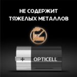Элемент питания алкалиновый D/LR20 1.5В (блист. 2шт) Basic Opticell 5051005/6051005 — изображение 3