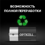 Элемент питания алкалиновый D/LR20 1.5В (блист. 2шт) Basic Opticell 5051005/6051005 — изображение 2