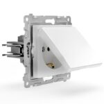 Розетка 1-м СП Pixel 16А IP20 с заземл. защ. шторки с крышкой механизм бел. TOKOV ELECTRIC TKE-PX-R1ZSW1-C01 — изображение 2