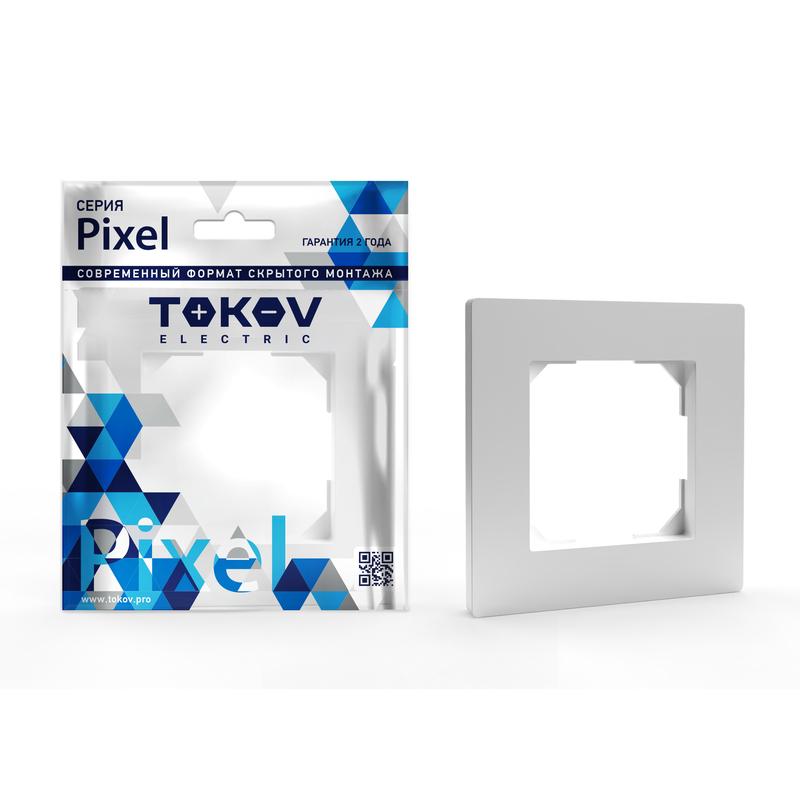 1791375.jpg Рамка 1-м Pixel бел. TOKOV ELECTRIC TKE-PX-RM1-C01 — изображение 1