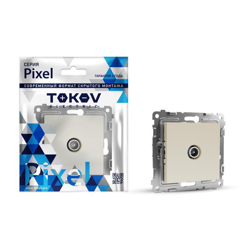 1792244.jpg Коннектор TV СП Pixel механизм беж. TOKOV ELECTRIC TKE-PX-A1C-C02 — изображение 1