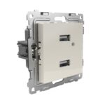 Розетка 2-м USB СП Pixel тип A+A 5В 1х2.1А 2х1.05А механизм беж. TOKOV ELECTRIC TKE-PX-2USB-C02 — изображение 3
