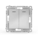 Выключатель 2-кл. СП Pixel 10А IP20 с индикатором механизм алюм. TOKOV ELECTRIC TKE-PX-V2I-C03 — изображение 4