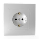 Розетка 1-м СП Pixel 16А IP20 с заземл. защ. шторки в сборе алюм. TOKOV ELECTRIC TKE-PX-R1FZSF-C03 — изображение 4