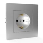 Розетка 1-м СП Pixel 16А IP20 с заземл. защ. шторки в сборе алюм. TOKOV ELECTRIC TKE-PX-R1FZSF-C03 — изображение 5