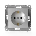 Розетка 1-м СП Pixel 16А IP20 с заземл. защ. шторки механизм алюм. TOKOV ELECTRIC TKE-PX-R1ZSF-C03 — изображение 4