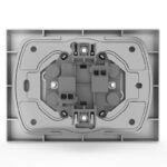 Розетка 2-м СП Pixel 16А IP20 без заземл. в сборе алюм. TOKOV ELECTRIC TKE-PX-R2F-C03 — изображение 3