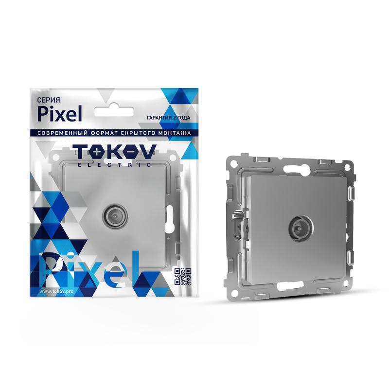 1792275.jpg Розетка TV оконечная СП Pixel 1DB механизм алюм. TOKOV ELECTRIC TKE-PX-A1O-C03 — изображение 1
