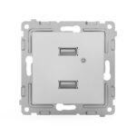 Розетка 2-м USB СП Pixel тип A+A 5В 1х2.1А 2х1.05А механизм алюм. TOKOV ELECTRIC TKE-PX-2USB-C03 — изображение 4