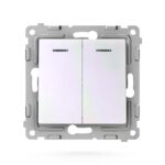 Выключатель 2-кл. СП Pixel 10А IP20 с индикатором механизм перламутр. TOKOV ELECTRIC TKE-PX-V2I-C04 — изображение 4