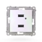 Розетка 2-м USB СП Pixel тип A+A 5В 1х2.1А 2х1.05А механизм перламутр. TOKOV ELECTRIC TKE-PX-2USB-C04 — изображение 4