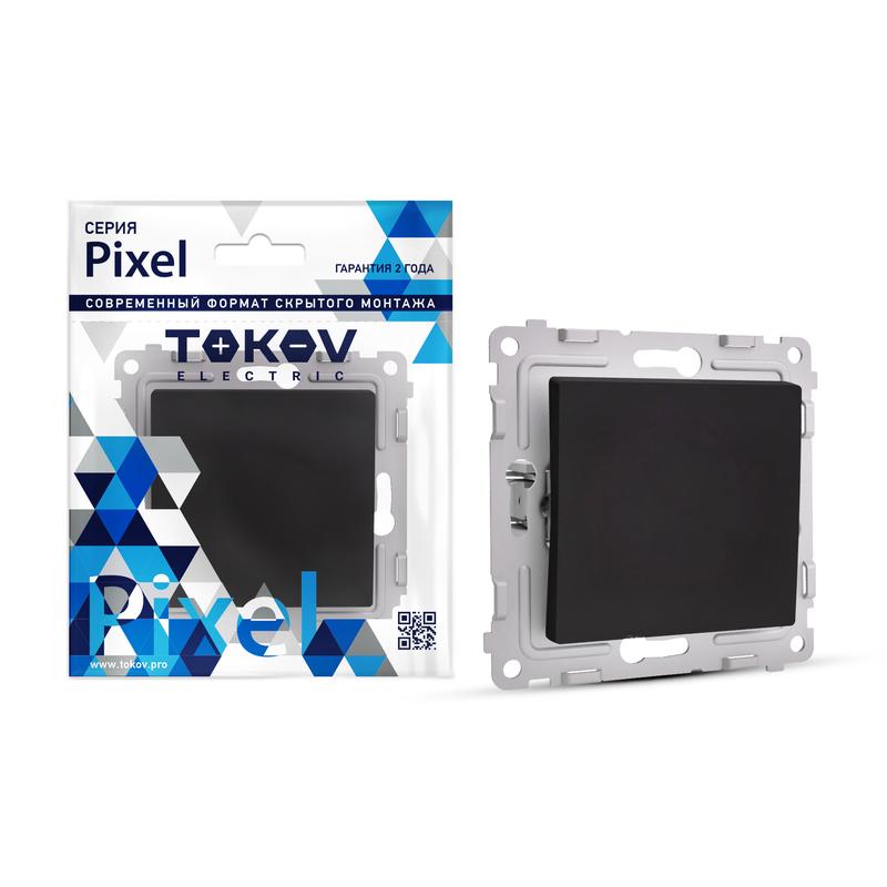 1792314.jpg Выключатель 1-кл. СП Pixel 10А IP20 механизм карбон TOKOV ELECTRIC TKE-PX-V1-C14 — изображение 1