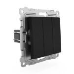 Выключатель 3-кл. СП Pixel 10А IP20 механизм карбон TOKOV ELECTRIC TKE-PX-V3-C14 — изображение 3