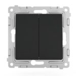 Переключатель проходной 2-кл. СП Pixel 10А IP20 механизм карбон TOKOV ELECTRIC TKE-PX-P2-C14 — изображение 4