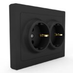 Розетка 2-м СП Pixel 16А IP20 с заземл. защ. шторки в сборе карбон TOKOV ELECTRIC TKE-PX-R2FZSF-C14 — изображение 5