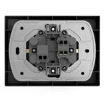 Розетка 2-м СП Pixel 16А IP20 с заземл. защ. шторки в сборе карбон TOKOV ELECTRIC TKE-PX-R2FZSF-C14 — изображение 2