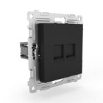 Розетка компьютерная 2-м СП Pixel RJ45 кат.5E механизм карбон TOKOV ELECTRIC TKE-PX-RC2-C14 — изображение 5