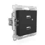 Розетка 2-м USB СП Pixel тип A+A 5В 1х2.1А 2х1.05А механизм карбон TOKOV ELECTRIC TKE-PX-2USB-C14 — изображение 5