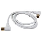 Шнур TV Plug - TV Jack 1.5м угловой бел. Rexant 18-0022 — изображение 2