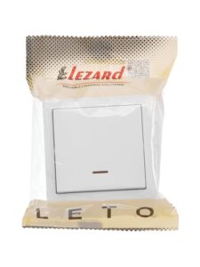 Выключатель 1-кл. ОП LETO 10А IP20 с индикацией бел. LEZARD 752-0200-111 — изображение 4